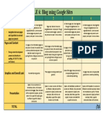 TLE 6: Blog Using Google Sites: Criteria 1 2 3 4