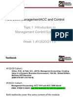 ACC2008 - Lec 1 - Introduction To Management Control Systems - 2030