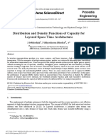 Distribution and Density Functions of Capacity For Layered Space Time Architecture