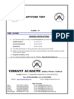 Vibrant Academy: Aptitude Test