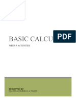 Basic Calculus: Week 5 Activities