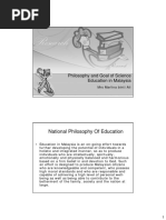 Philosophy and Goal of Science Education in Malaysia