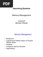 Operating Systems: Memory Management