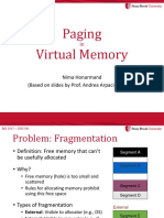 Paging Virtual Memory: Nima Honarmand (Based On Slides by Prof. Andrea Arpaci-Dusseau)