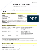 Calcium Gluconate Gel: Material Safety Data Sheet