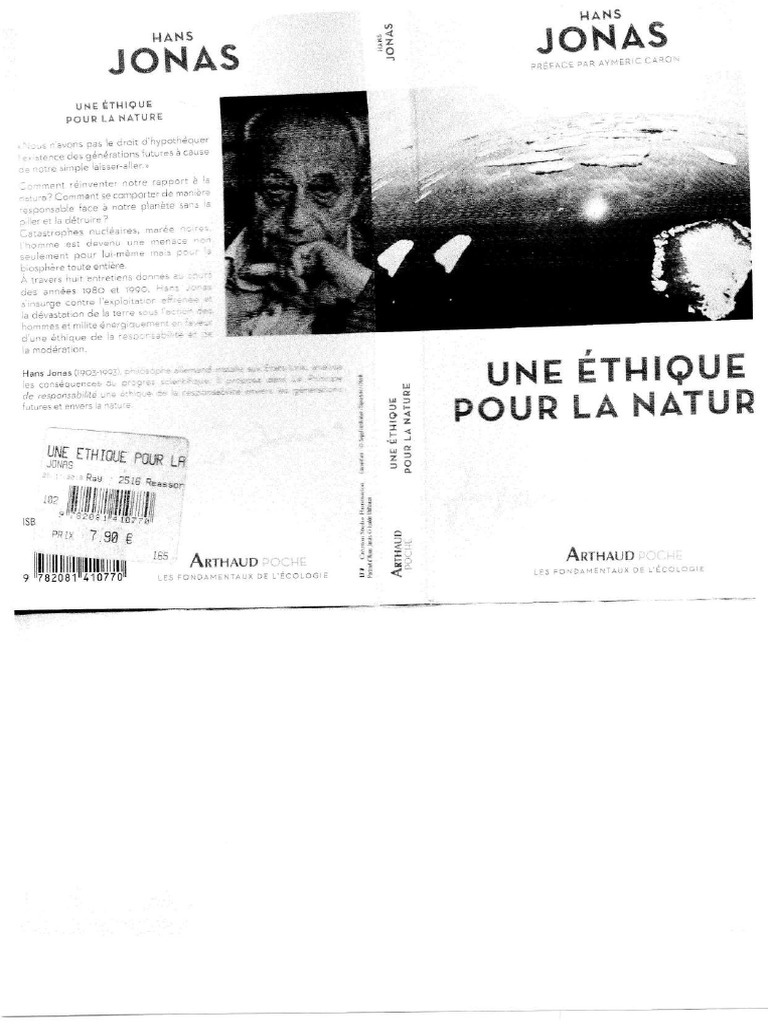 Explication De Texte Philo Hans Jonas Une Étique Pour La Nature - Hans Jonas | PDF | Théories philosophiques |  Science