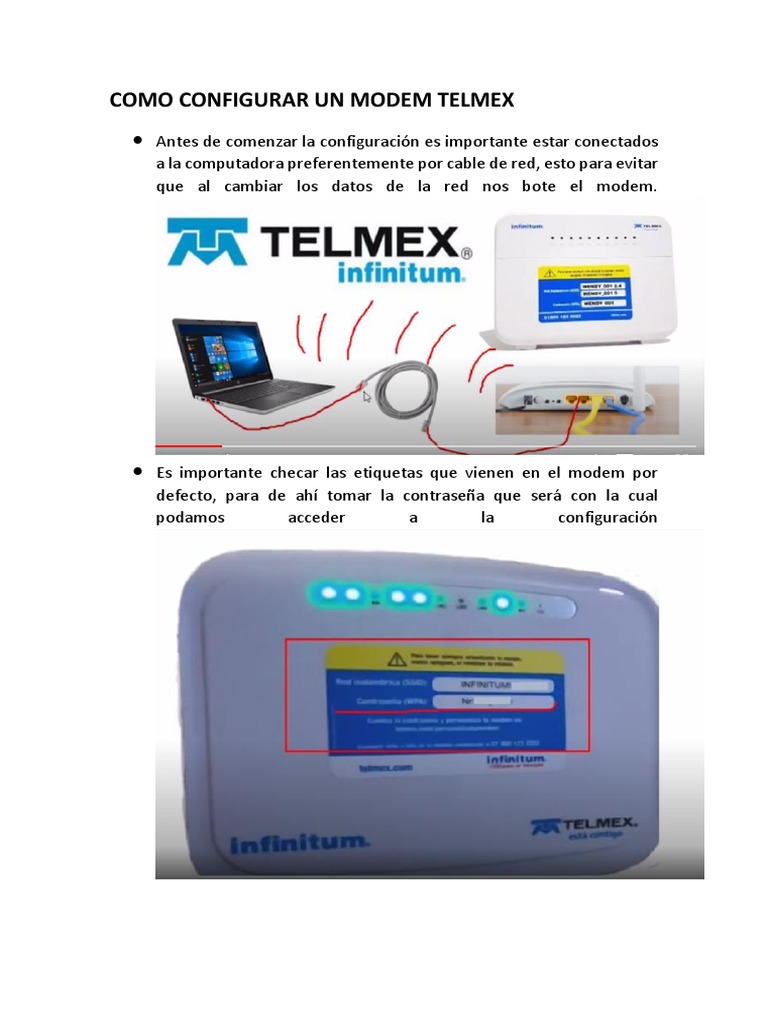 Como Configurar Un Modem Telmex PDF