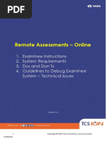 TCS NQT - Examinee Instructions - Dos and Donts - To Set Up The System - For Taking Online Exam - Oct - v6.0