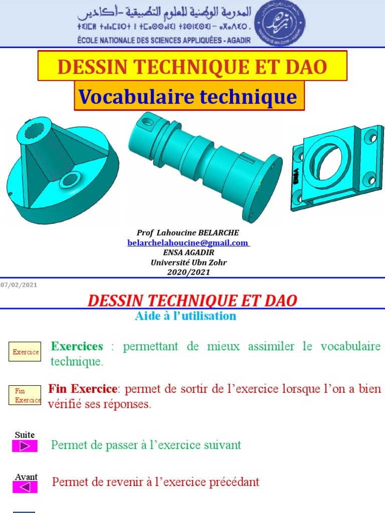 Vocabulaire Technique Cp2 20 21 Belarche Pdf Perçage Vis De Fixation