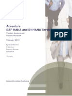 Accenture SAP HANA and S/4HANA Services: Vendor Assessment Report Abstract February 2019