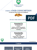 Fast Food Consumption: Institute of Disaster Management