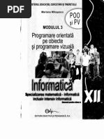 Manual M.Milosescu - Manual Clasa A 12 - A POO & PV | PDF