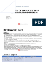 Utilization of Textile Sludge in Manufacturing E-Bricks