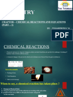 Chapter - Chemical Reactions and Equations (PART - 1) : by - Tejashwini C K