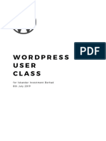 Wordpress User Class: For Iskandar Investment Berhad 8th July 2019
