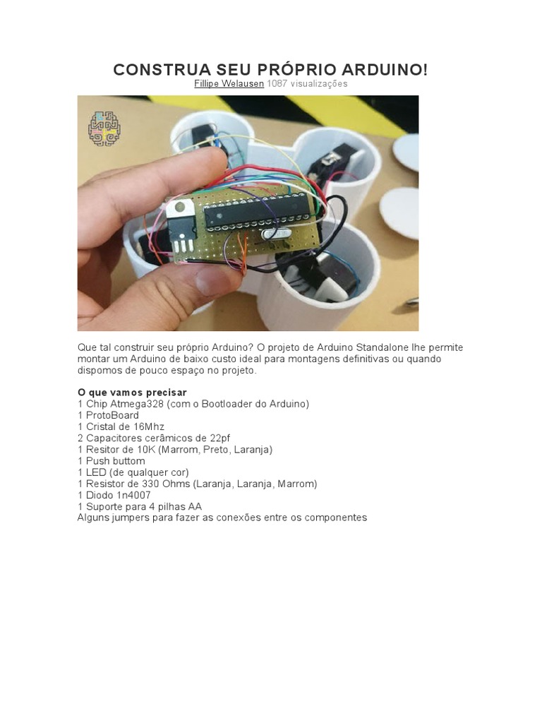 Como Montar um Arduino Standalone | PDF | Arduino | Diodo