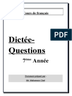 DICTEE QUESTIONS 7 ANNEE
