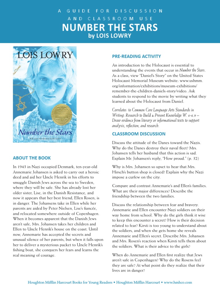 Number The Stars Discussion Guide 7609 PDF Languages Science