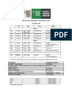 Updated Time Table