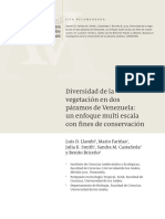 Diversidad de La Vegetación en Dos Paramos de Venezuela