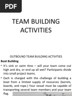 TEAM BUILDING ACTIVITIES