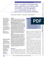 Prevalence of anxiety and depressive symptoms and their association with multimorbidity and demographic factors- a community-based, cross-sectional survey in Karachi, Pakistan 