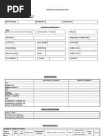 Personal Information Form