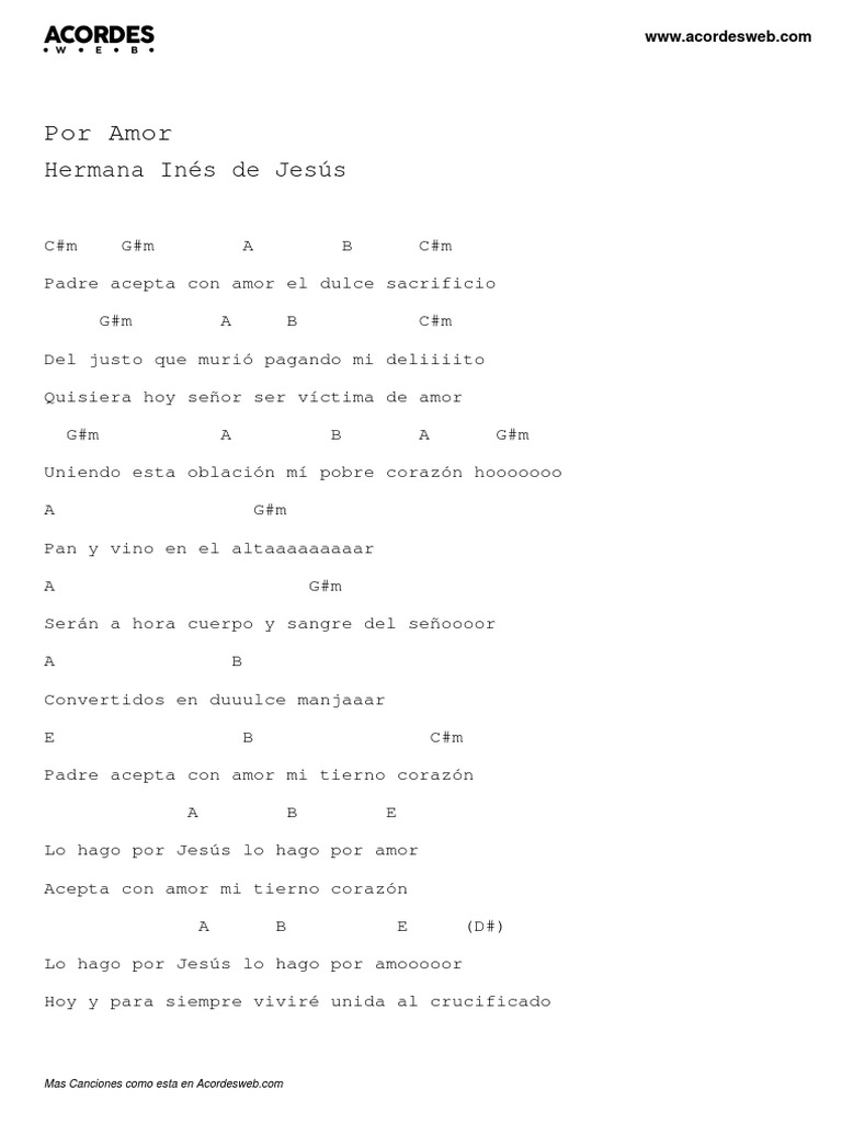 Acordes y letra de 