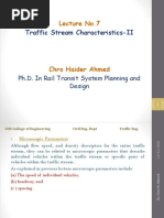 Lecture 7 - Traffic Stream Characterstics - II