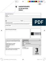 MD 87964 - Warranty Card - AT