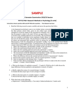 Sample: First Semester Examination 2018/19 Session PSY712 PGD-Research Methods in Psychology (3 Units)