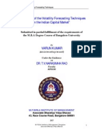 Volatility Forecasting Techniques in the Indian Capital Market