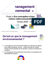 Le Management Environnemental: Projet Eco-Conception D'une Année 2008 - 2009