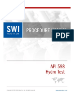 SWI Valve Co. LTD Procedure Manual API 598 Hydro Test
