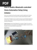 How To Build A Bluetooth Controlled Home Automation Setup Using Arduino