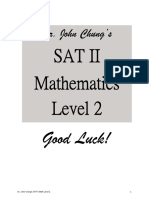 SAT II Mathematics Level 2 Dr. Chung
