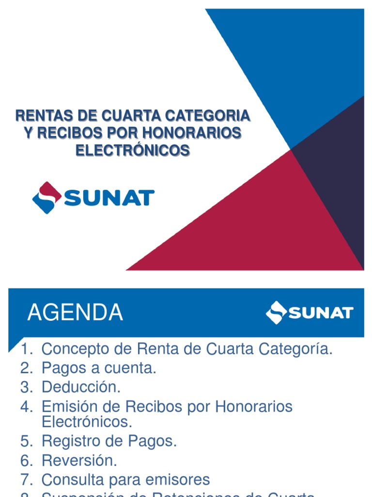 Renta y Recibos de Cuarta Categoría | PDF | Impuesto sobre la renta ...