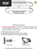 Section - Mathematical Modeling of Mechanical Systems