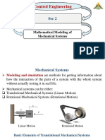 Section - Mathematical Modeling of Mechanical Systems