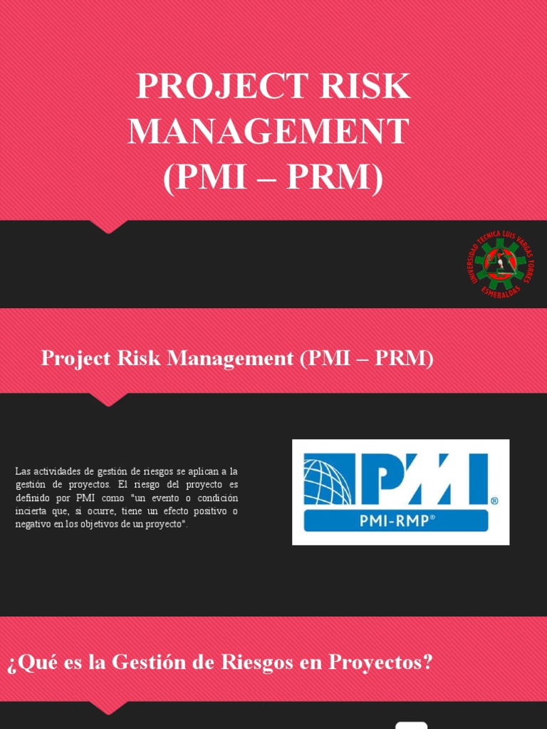 Project Risk Management (Pmi - PRM) | PDF | Riesgo | Gestión de proyectos