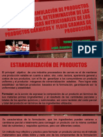 Tema 19 Formulación de Productos Cárnicos, Determinación de Las Características Nutricionales de Los Productos Cárnicos y Flujo Gramas de Producción