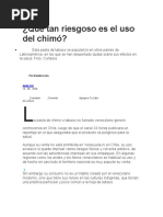 Ingredientes y efectos del chimó llanero | PDF | Tabaco | Cáncer