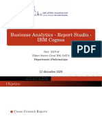 Business Analytics - Report Studio - IBM Cognos: 12 Décembre 2020