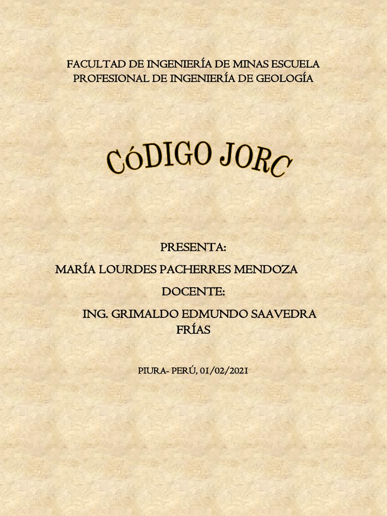 Codigo Jorc | PDF | Diamante | Minería