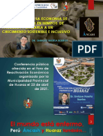 Reactivación Económica y Desarrollo Sostenible en Huaraz y Áncash en Tiempos de Pandemia