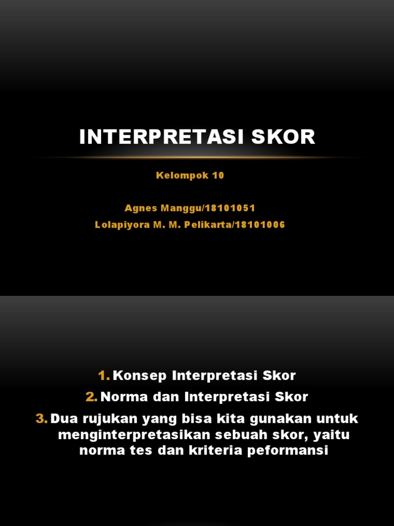 Interpretasi Skor | PDF