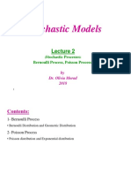 Stochastic Models: Stochastic Processes: Bernoulli Process, Poisson Process)