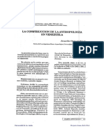 Clarac de Briceño, Jacqueline. La Construcción de La Antropología en Venezuela