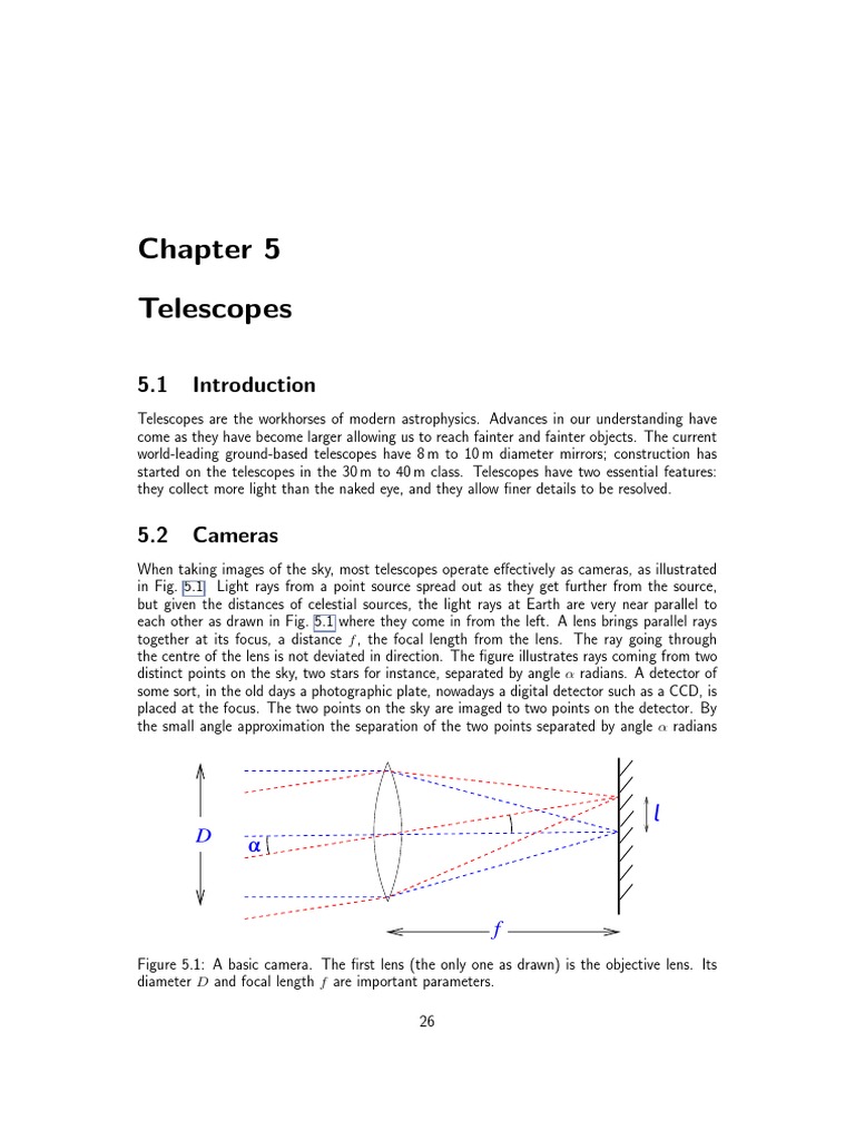 Chapter 5 Telescopes PDF Angular Resolution Scientific Observation