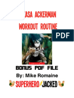 Mikasa Ackerman Workout PDF